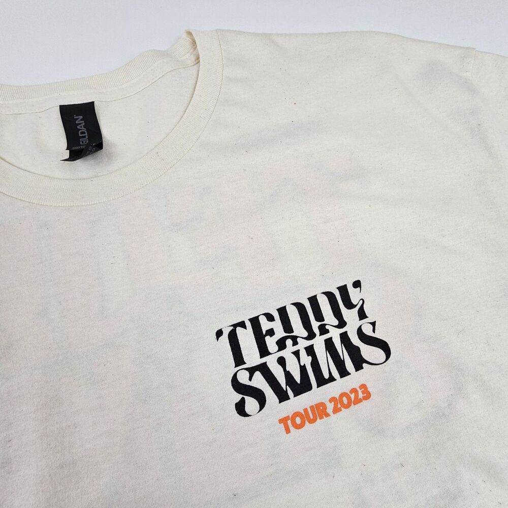 Teddy Swims Tour 2023 T Shirt XL Concert Tee Cream Orange Graphic Music